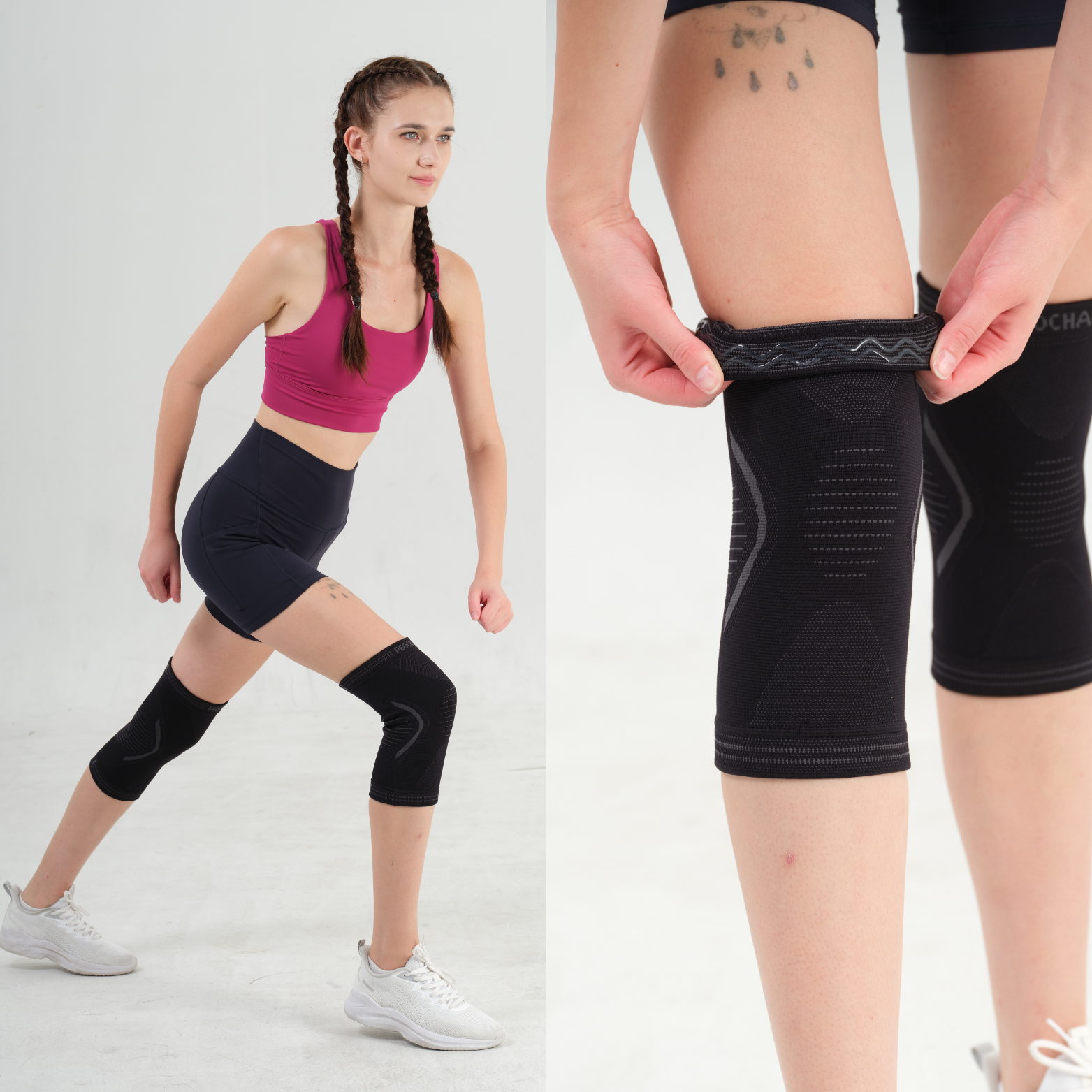 PEOCHAR Elite Knee Support Brace (1 Pack) – Adjustable Compression for Sports, Gym & Daily Performance