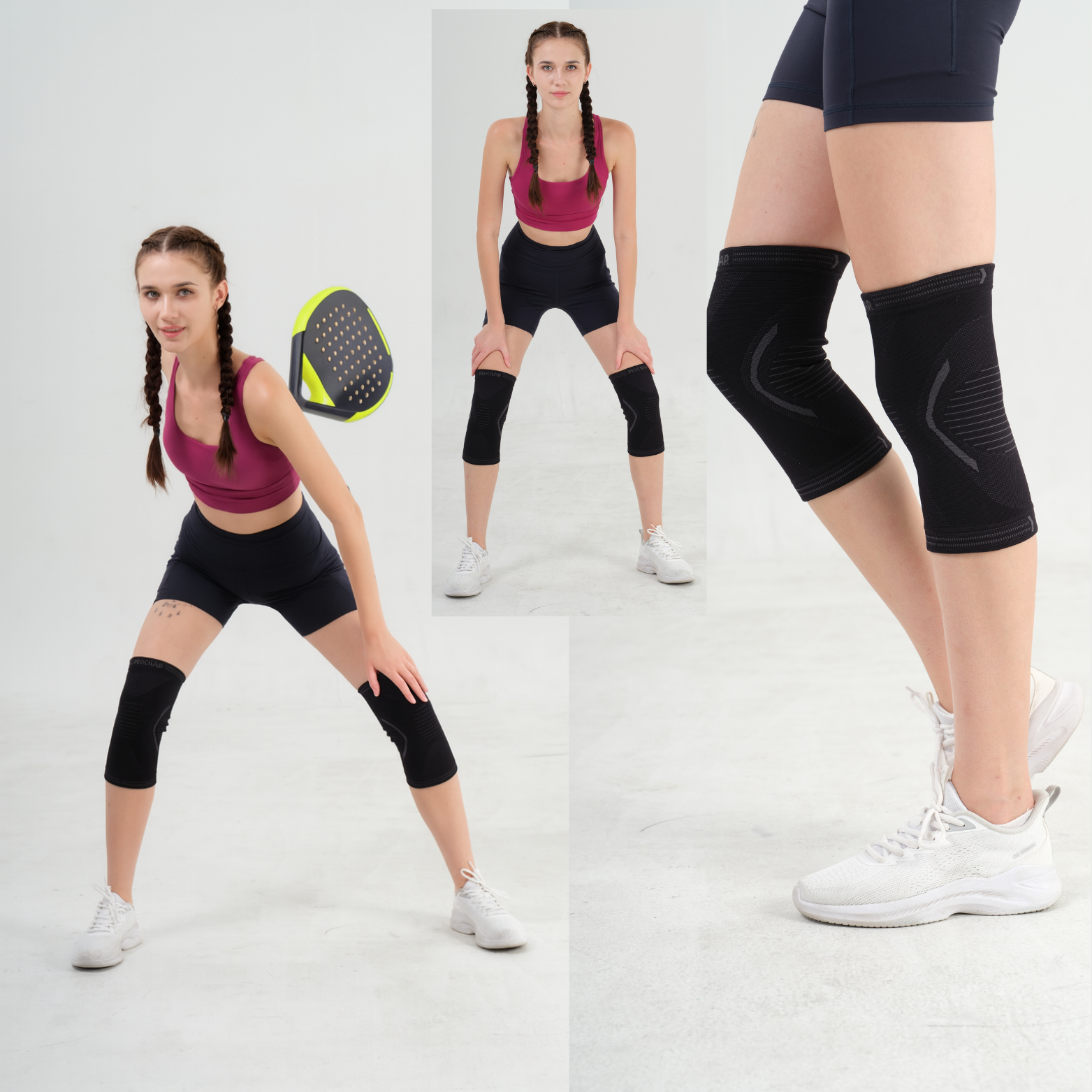 PEOCHAR Elite Knee Support Brace (1 Pack) – Adjustable Compression for Sports, Gym & Daily Performance