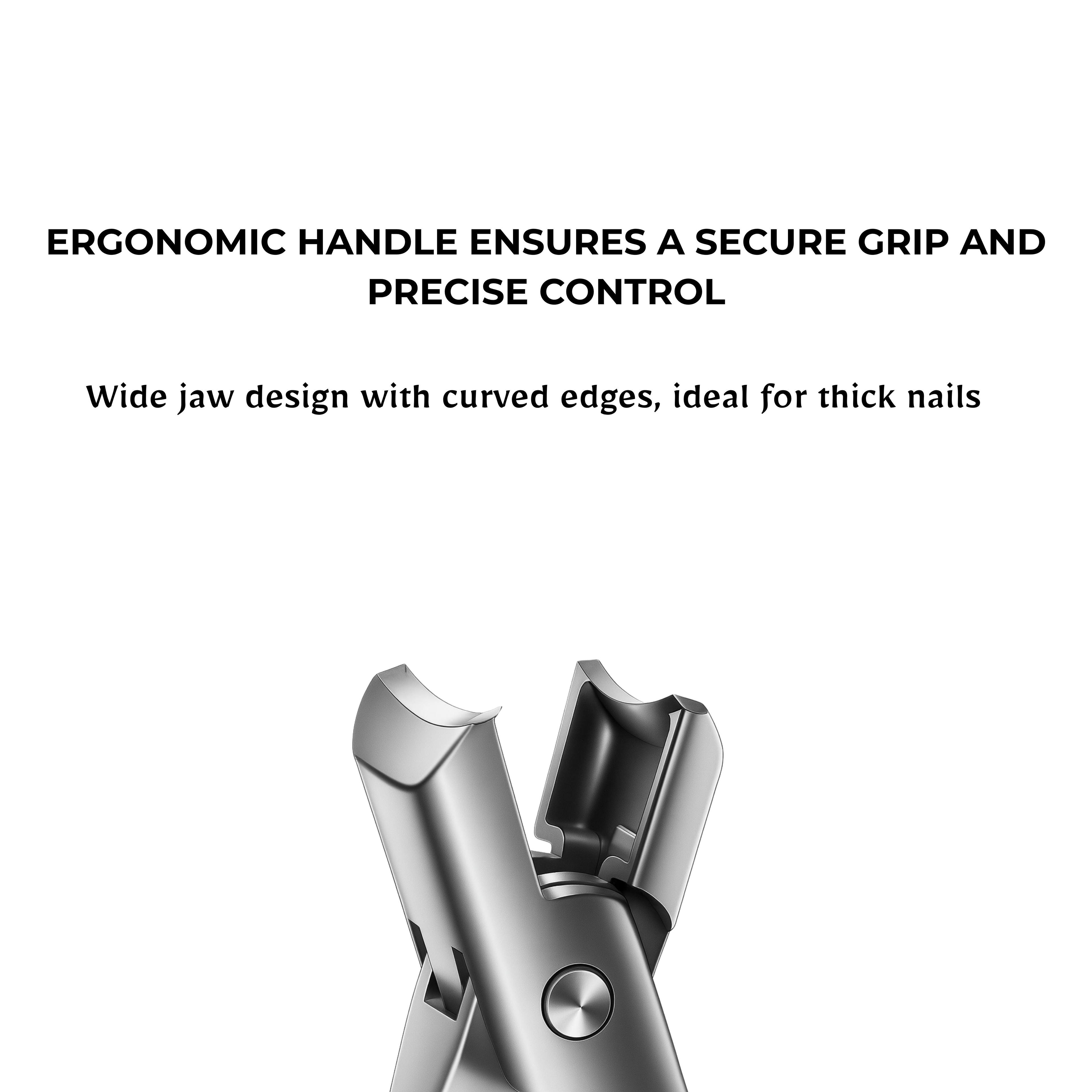 PEOCHAR® Wide Jaw Stainless Steel Nail Clippers – Anti-Splash, Sharp & Durable Precision Cutter